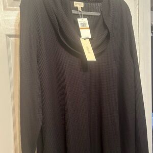 NWT- Greige Black Cowl Neck Long Sweater. Size 3x